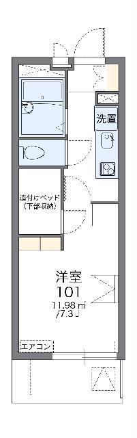 レオパレスパストラル北寺尾II(1K/1階)の間取り写真