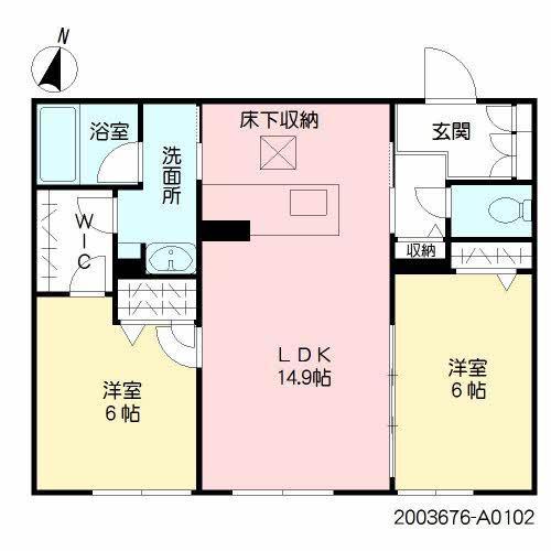 コルティーレ(2LDK/2階)の間取り写真