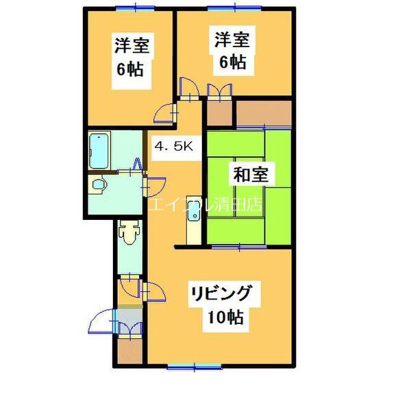 若草物語(3LDK/2階)の間取り写真