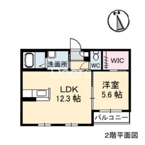 シャーメゾン フローディア(1LDK/1階)の間取り写真