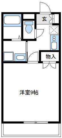 アンプルールブワ橋本(1K/1階)の間取り写真