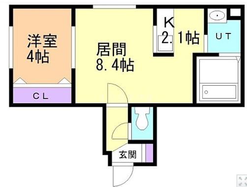 ROSE TERRACE(1LDK/1階)の間取り写真