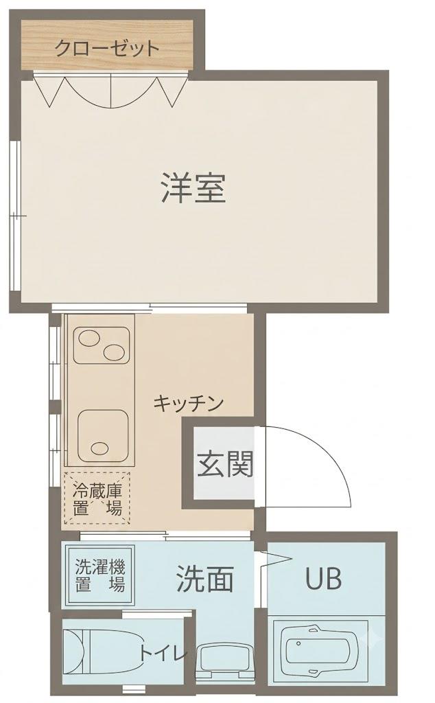 パールハイツ岸里(1K/2階)の間取り写真