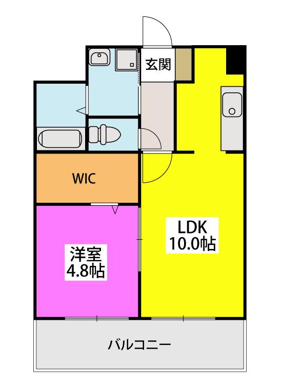 アルカーノ(1LDK/5階)の間取り写真