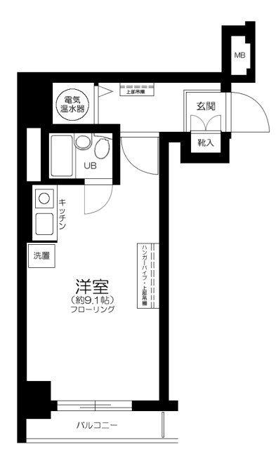 中銀第2新橋マンシオン(ワンルーム/8階)の間取り写真