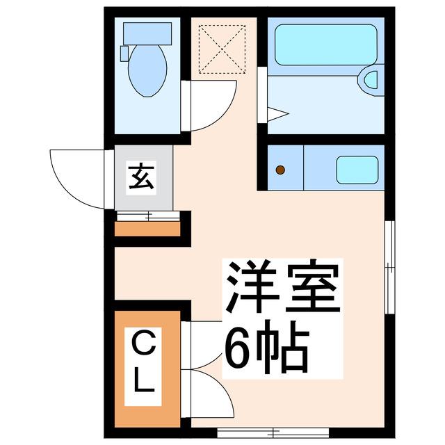 ブライトハウス(ワンルーム/1階)の間取り写真