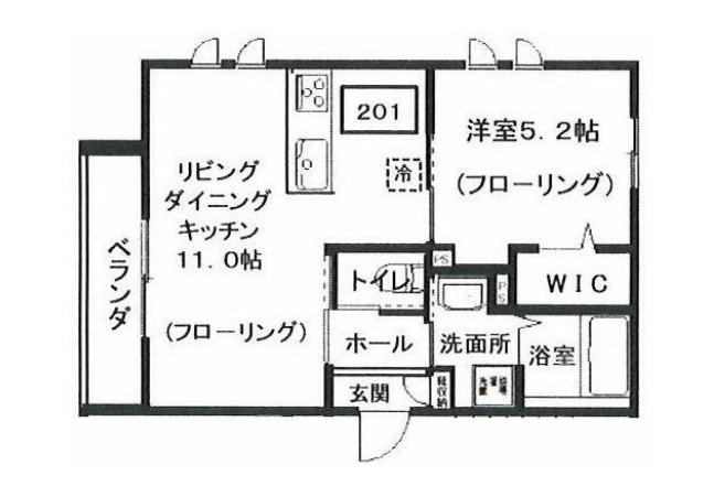 へーベルメゾン代々木上原(1LDK/2階)の間取り写真