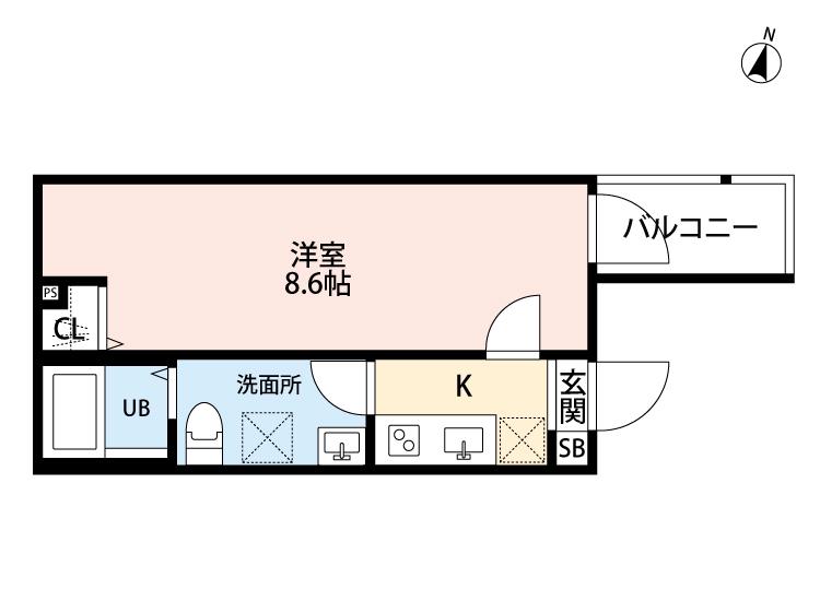 PROGRESS(1K/3階)の間取り写真