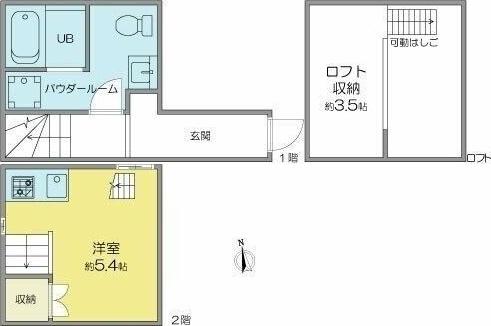 ラフィーカ金山(ワンルーム/1階)の間取り写真