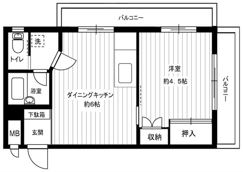 ダイヤモンドレジデンス板橋本町(1DK/3階)の間取り写真