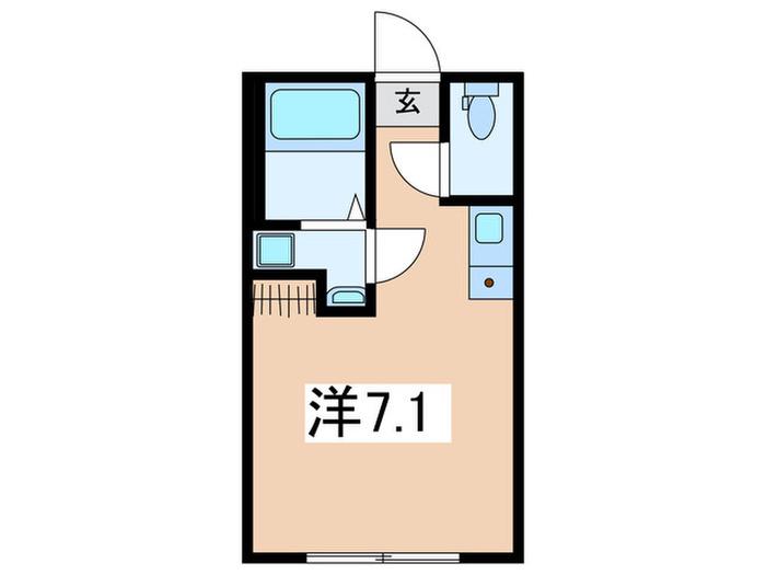 グランドール渋谷(ワンルーム/2階)の間取り写真