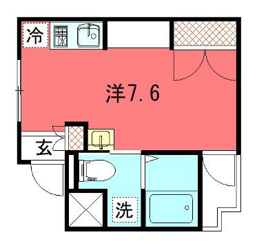 DETOM-I京大前(ワンルーム/2階)の間取り写真