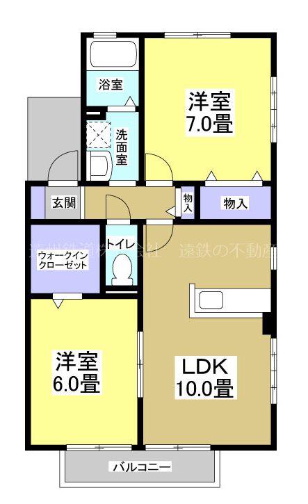 ガーデンスクエアII(2LDK/2階)の間取り写真