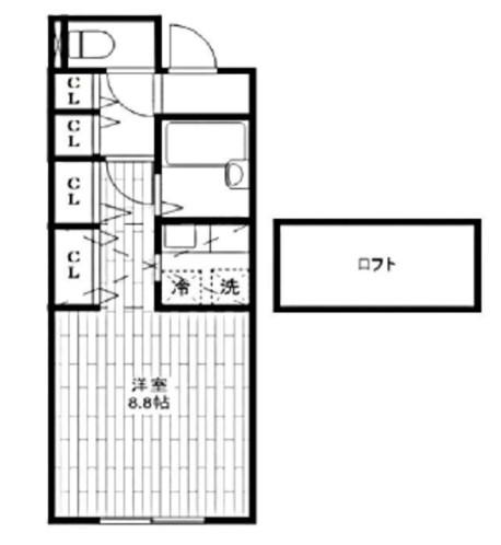 BRANCHE吉祥寺(1K/3階)の間取り写真