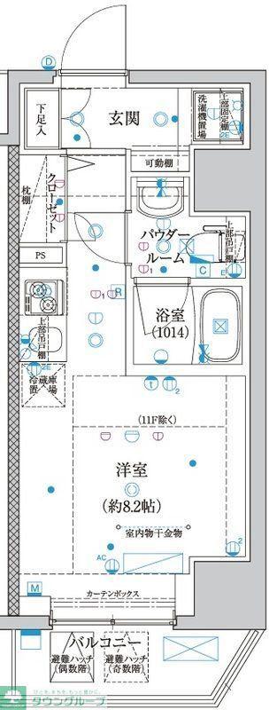 スパシエオーブ横浜(ワンルーム/2階)の間取り写真