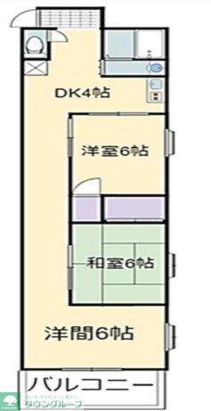 ブラントン I(2LDK/2階)の間取り写真
