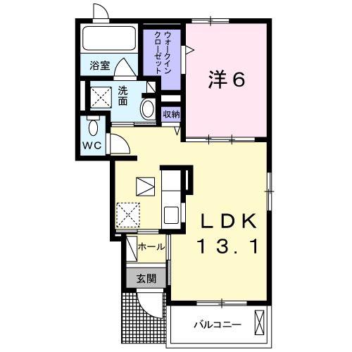 シエテ カミーノIII(1LDK/1階)の間取り写真