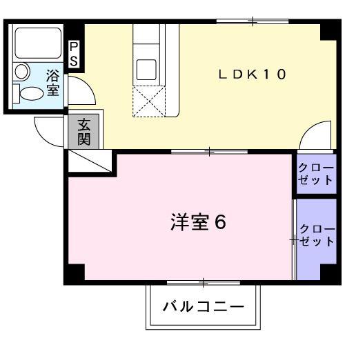 コーポナカダイI(1LDK/1階)の間取り写真
