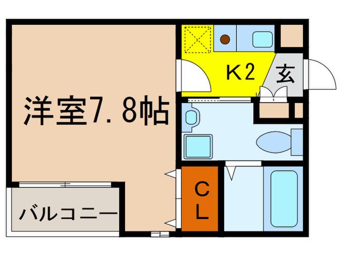 第2東和マンション(1K/2階)の間取り写真