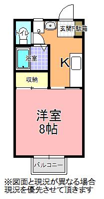 東第二コーポ(1K/1階)の間取り写真