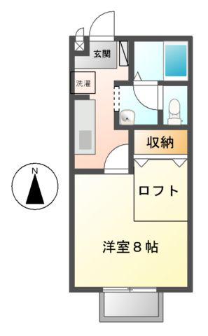 サンステージ(1K/2階)の間取り写真