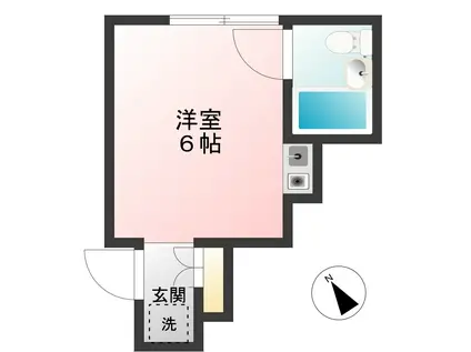 石川ハイツ(ワンルーム/1階)の間取り写真