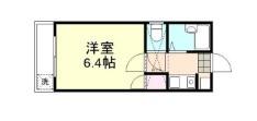 北畝第2(1K/2階)の間取り写真