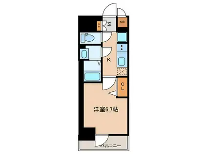 プレサンス太閤通ファシール(1K/3階)の間取り写真