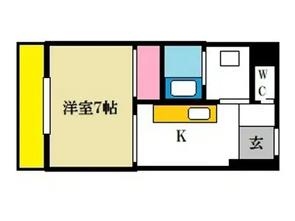 ミュー高麗橋(1K/4階)の間取り写真