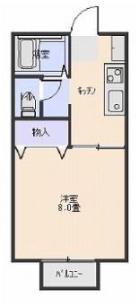ビクトリーIA棟(1K/1階)の間取り写真