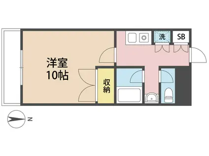 GRC オーパス 城崎(1K/3階)の間取り写真