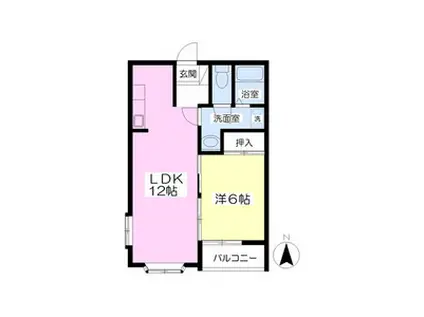 南宮ハイツ(2DK/2階)の間取り写真