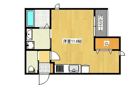 NEW PORT VILLA(ワンルーム/3階)の間取り写真