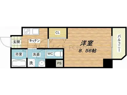 ES-GRANDE大阪同心(1K/5階)の間取り写真