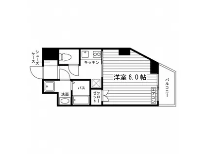 レジディア高島平(ワンルーム/5階)の間取り写真