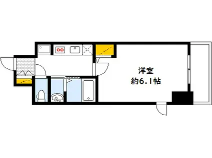 EC広島横川本通(1K/6階)の間取り写真