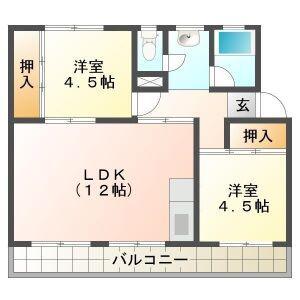 MAISON CIERO(2LDK/2階)の間取り写真