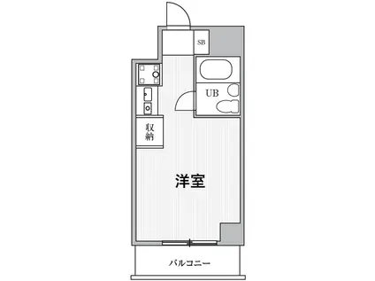 ティーズガーデン鶴見(ワンルーム/4階)の間取り写真