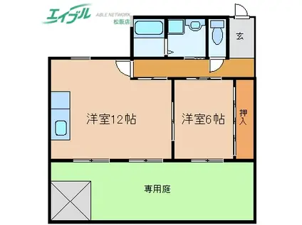 エスポア21(1LDK/1階)の間取り写真