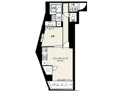 セジョリ新宿西落合(1LDK/8階)の間取り写真