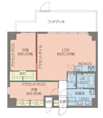 プレジオ西宮北口(2LDK/1階)の間取り写真