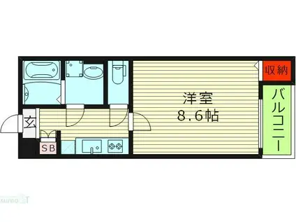 BADGE SUWA(1K/1階)の間取り写真