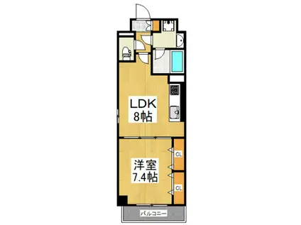 RITZ LAPIS(1LDK/7階)の間取り写真