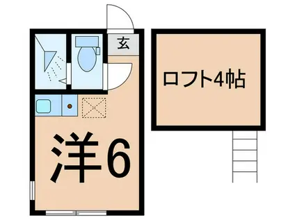 ユナイトエールツルミ(ワンルーム/2階)の間取り写真
