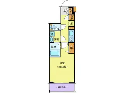 クレヴィスタ大塚(1K/3階)の間取り写真