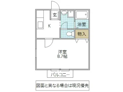 FOR YOU ONE(1K/2階)の間取り写真