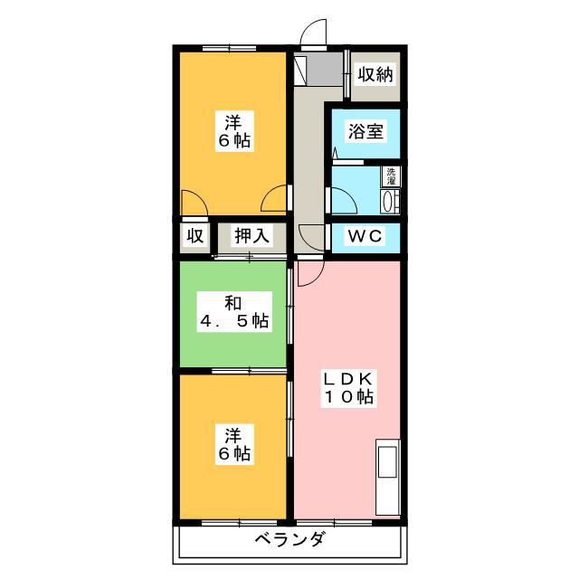 ロワイヤルマンション(3LDK/3階)の間取り写真
