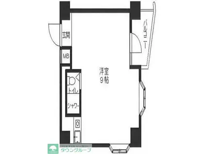 パーソネージュ中板橋(ワンルーム/4階)の間取り写真