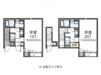 レオネクストニューコート(1K/1階)の間取り写真