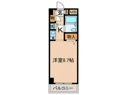 T´S GARDEN武蔵小杉(1K/1階)の間取り写真